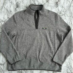 L.L.Bean | men’s XXL Tall 2XLT Sweater Fleece Pullover quarter button snap